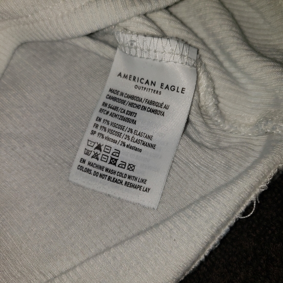 American Eagle Soft and Sexy Sport top crop top Large white - Picture 6 of 7